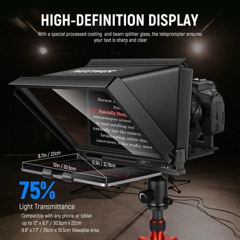 Neewer X12 Pro Aluminium Alloy Teleprompter (14-inch) • Camerastuff • South Africa