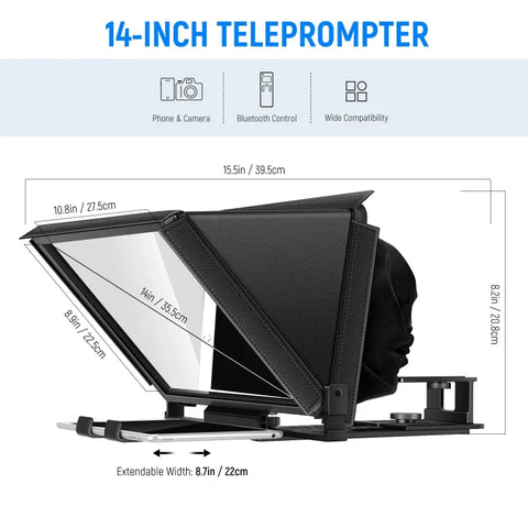 Neewer X12 Pro Aluminium Alloy Teleprompter (14-inch) • Camerastuff • South Africa