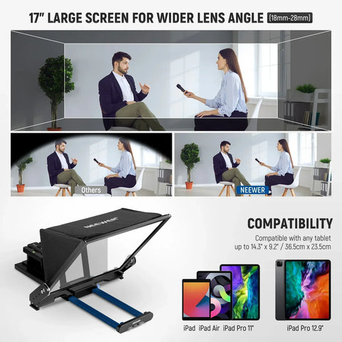 Neewer X17 II Teleprompter 17"/43cm with 501PL Quick Release and Remote Control II