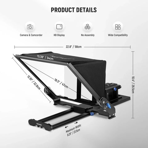 Neewer X17 II Teleprompter 17"/43cm with 501PL Quick Release and Remote Control II