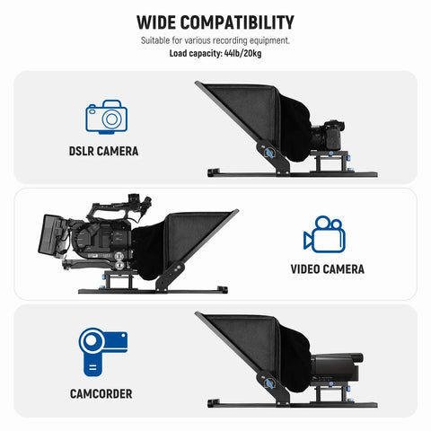 Neewer X17 II Teleprompter 17"/43cm with 501PL Quick Release and Remote Control II