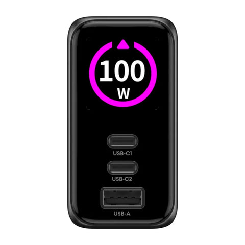 Newell GaN 100W USB-C Fast Charger with TFT Display – 3-Port (EU)