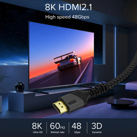 Newell HDMI 2.1 Cable 8K 60Hz / 4K 120Hz – 2m, 48Gbps, eARC (Graphite)