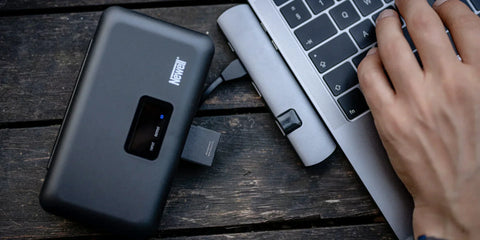 Newell LCD-PB-SD Dual-Channel Fujifilm NP-W126 Battery Charger, PowerBank and SD Memory Card Reader