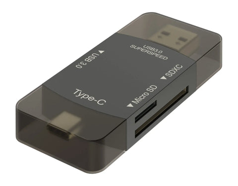Newell OTG 3-in-1 USB-A and USB-C Memory Card Reader