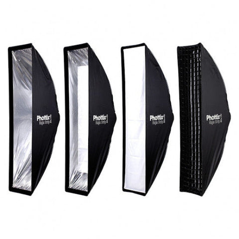 Phottix Raja Quick-Folding Stripbox Softbox 30x140cm | Studio Bowens mount