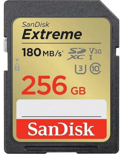 SanDisk Extreme 256GB Memory Card 180MBs – CameraStuff