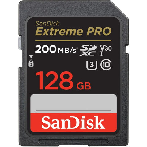 Sandisk Extreme Pro 128gb Sdhx Sd Memory Card 200mb/s • Camerastuff • South Africa