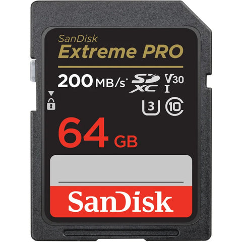 Sandisk Extreme Pro 64gb Sdhx Sd Memory Card 200mb/s • Camerastuff • South Africa