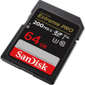 Sandisk Extreme Pro 64gb Sdhx Sd Memory Card 200mb/s • Camerastuff • South Africa