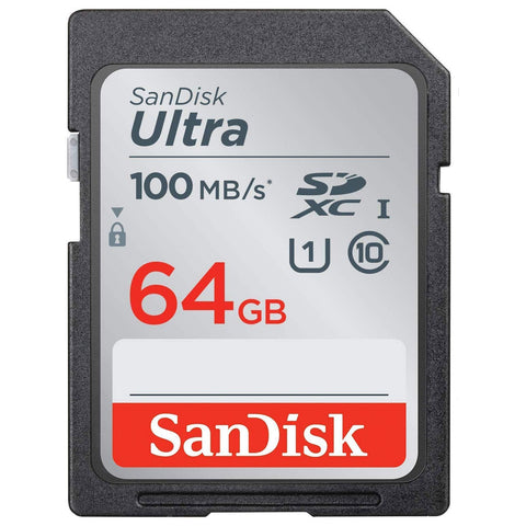 Sandisk Ultra 64gb Sdxc Memory Card 100mb/s Class 10 Uhs-i • Camerastuff • South Africa
