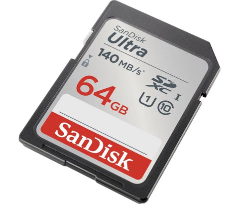 Sandisk Ultra 64gb Sdxc Sd Memory Card 140mb/s • Camerastuff • South Africa