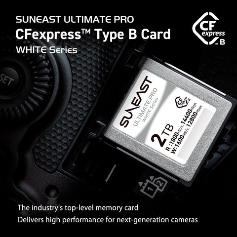 Suneast Cfexpress Type-b 512gb Memory Card White Series 1600mb/s • Camerastuff • South Africa