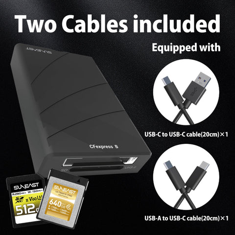 Suneast Cfexpress Type b & Sd Uhs-ii Dual Slot Card Reader • Camerastuff • South Africa