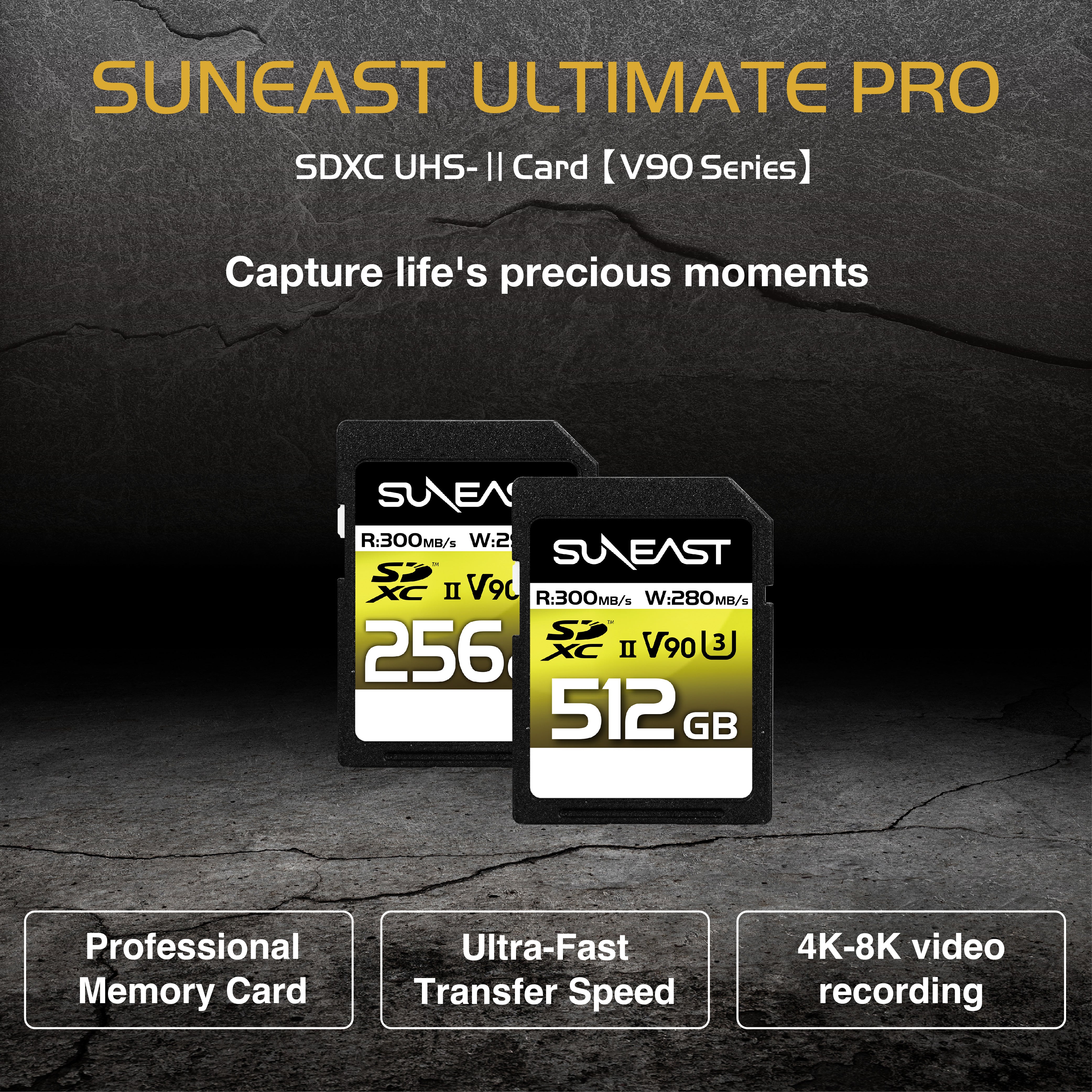SunEast Ultimate Pro V90 128GB SDXC Memory Card UHS-II – CameraStuff