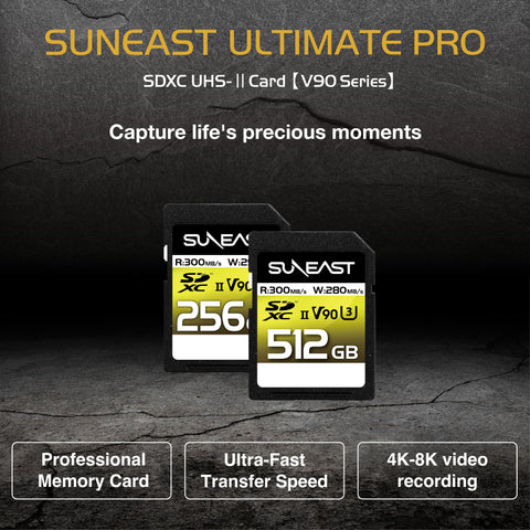 Suneast Ultimate Pro V90 128gb Sdxc Memory Card Uhs-ii U3 290mb/s • Camerastuff • South Africa