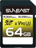 Suneast Ultimate Pro V90 64gb Sdxc Memory Card Uhs-ii U3 290mb/s • Camerastuff • South Africa