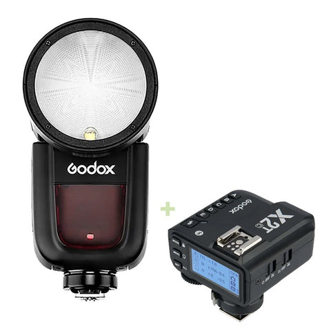 Godox Bundle | Godox V1 Round Head Li-Ion Camera Flash + Godox X2-T Flash Trigger | CameraStuff | South Africa Gauteng Online Shop