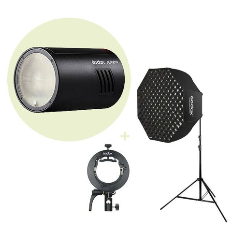 Godox Bundle | Godox AD100Pro 100w Battery Strobe + Light Stand + Bracket + Folding Softbox (Choose Size) | CameraStuff | South Africa Gauteng Online Shop