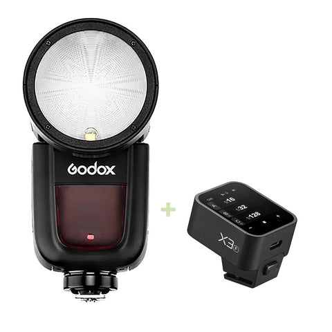 Godox Bundle | Godox V1 Round Head Li-Ion Camera Flash + Godox X3-T Touchscreen Flash Trigger | CameraStuff | South Africa Gauteng Online Shop