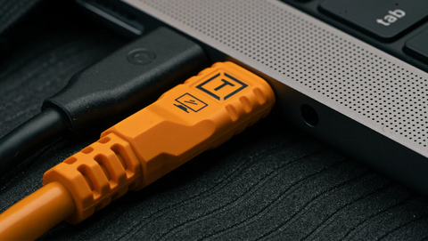 Tether Tools TetherPro Optima 10G 31′ (9.4m) USB-C to USB-C Straight to Right Angle Cable