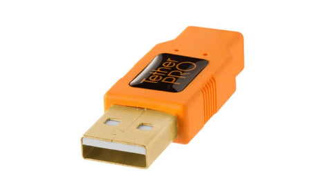 Tethertools Tetherpro Camera Tether Cable usb 2.0 to Mini-b 8-pin 4.6m Orange (cu8015-org) • Camerastuff • South Africa