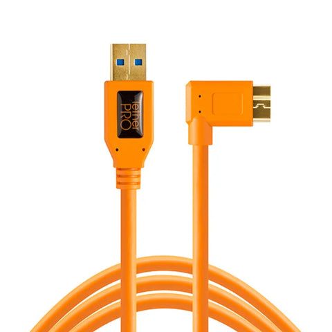 Tethertools Tetherpro Camera Tethering Cable Usb 3.0a Male to Micro-b Right Angle 4.6m Orange (cu61rt15-org)