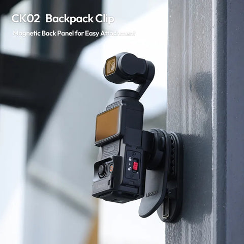 Ulanzi CK02 Magnetic Clip Mount with Quick-Release Plate for Action Cameras