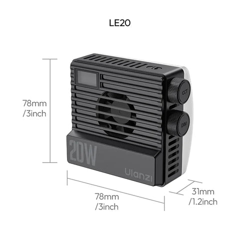 Ulanzi LE20 20W Pocket RGB-WW Video LED Constant Light
