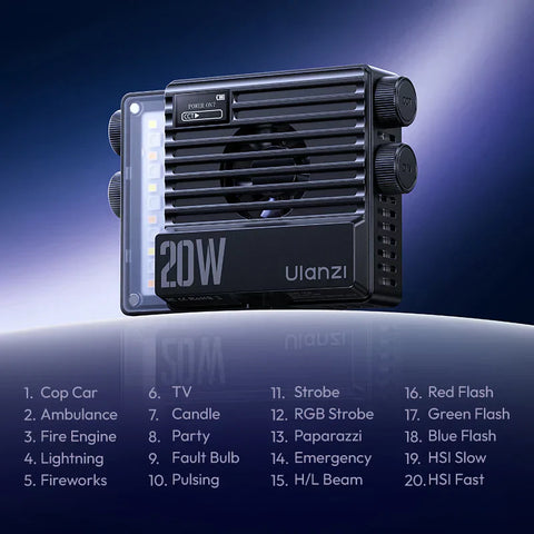 Ulanzi LE20 20W Pocket RGB-WW Video LED Constant Light