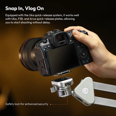 Ulanzi TH04 Overhead Camera and Smartphone Desktop Mount Arm T088 (White)