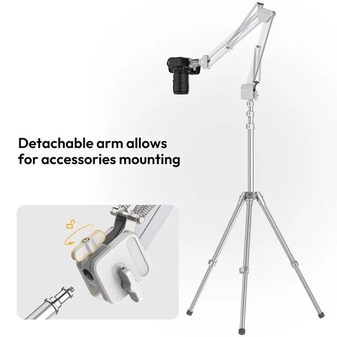 Ulanzi TH04 Overhead Camera and Smartphone Desktop Mount Arm T088 (White)