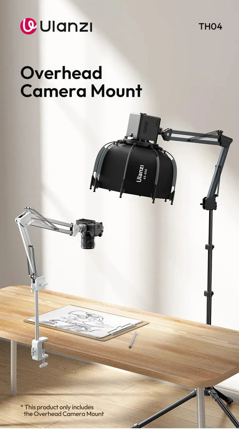 Ulanzi TH04 Overhead Camera and Smartphone Desktop Mount Arm T088 (Black)
