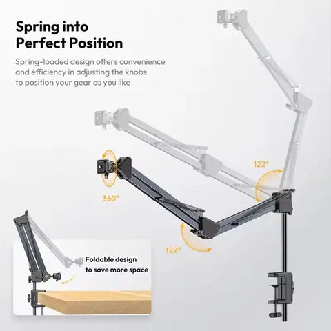 Ulanzi TH04 Overhead Camera and Smartphone Desktop Mount Arm T088 (Black)