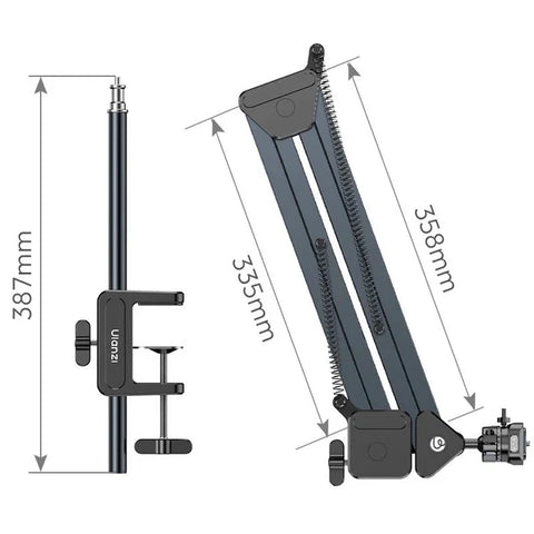 Ulanzi TH04 Overhead Camera and Smartphone Desktop Mount Arm T088 (Black)
