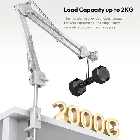 Ulanzi TH04 Overhead Camera and Smartphone Desktop Mount Arm T088 (White)