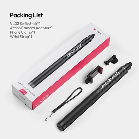 Ulanzi VL02 2.7m Carbon Fiber Selfie Stick T096