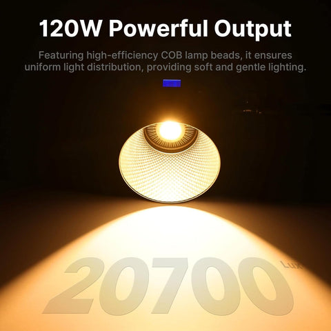 ULanzi VL120C 120W RGB-WW COB LED Video Constant Light + Power Supply