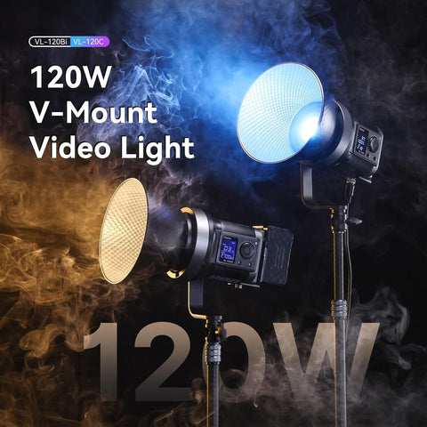 ULanzi VL120C 120W RGB-WW COB LED Video Constant Light + Power Supply