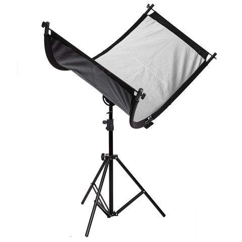 CameraStuff Bundle | 180cm Silver & White Curved Portrait Reflector + 190cm Adjustable Stand