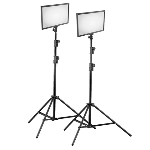 Newell Bundle | 2 x Newell Air 650i LED Constant Light with Built-in Battery + Light Stands