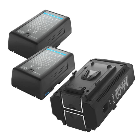 Newell Bundle | 2 x Newell 13200mAh V-Mount Vlock Battery and 1 x Dual Charger